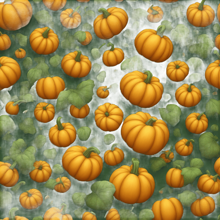 genmoji: Pumpkins in the garden without Halloween decorations