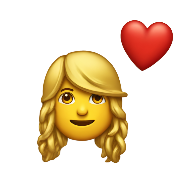 genmoji : cadena de goldfield con dije de corazón  completa en el encuadre