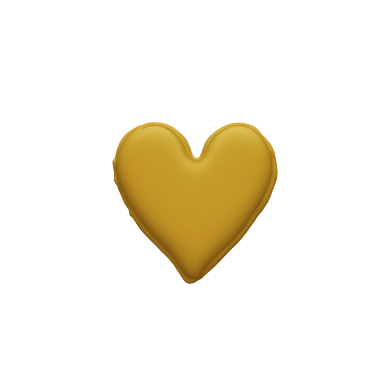 genmoji: Mustard-colored heart