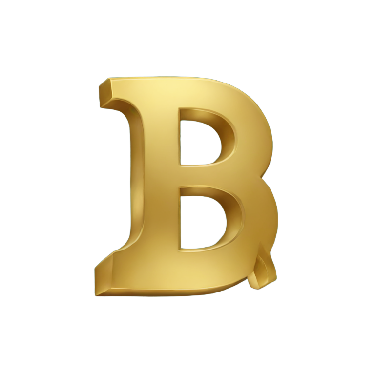 genmoji: bold golden letter 'A'