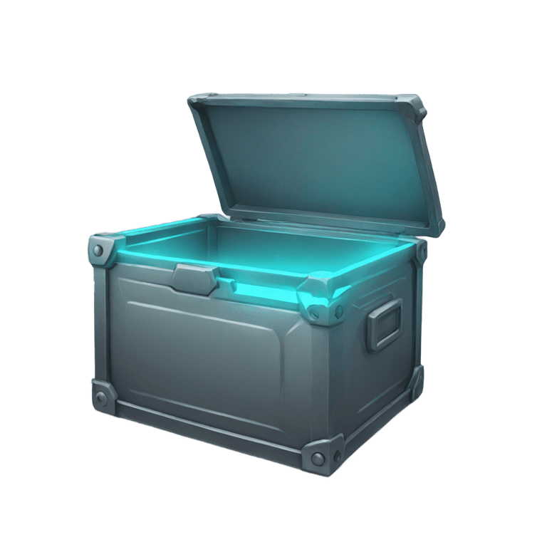 genmoji: neon metal box