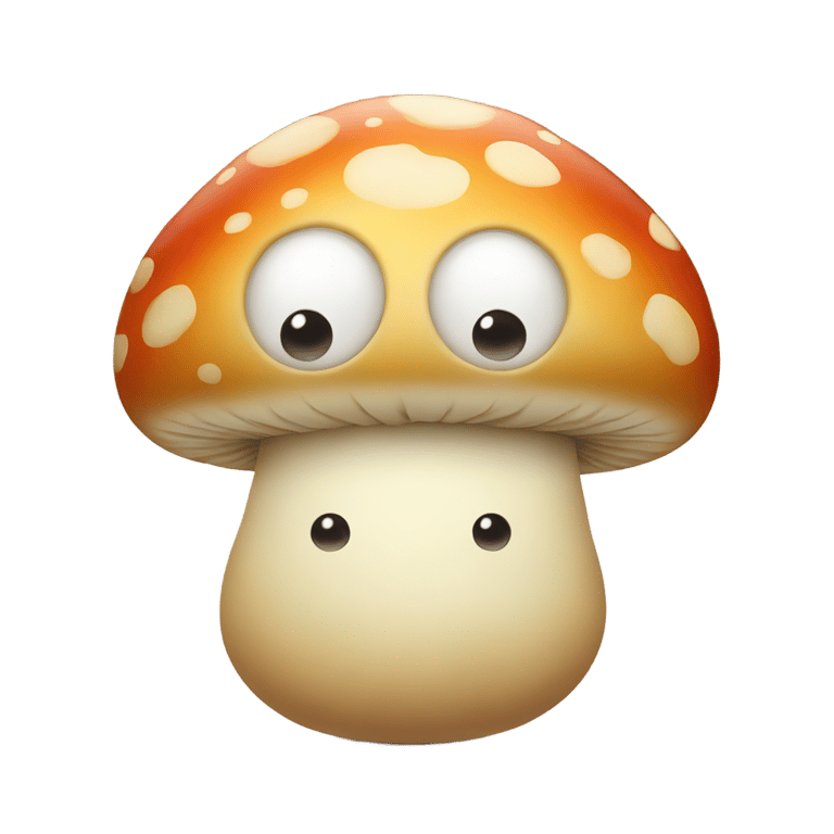 genmoji : fat mushroom with eyes