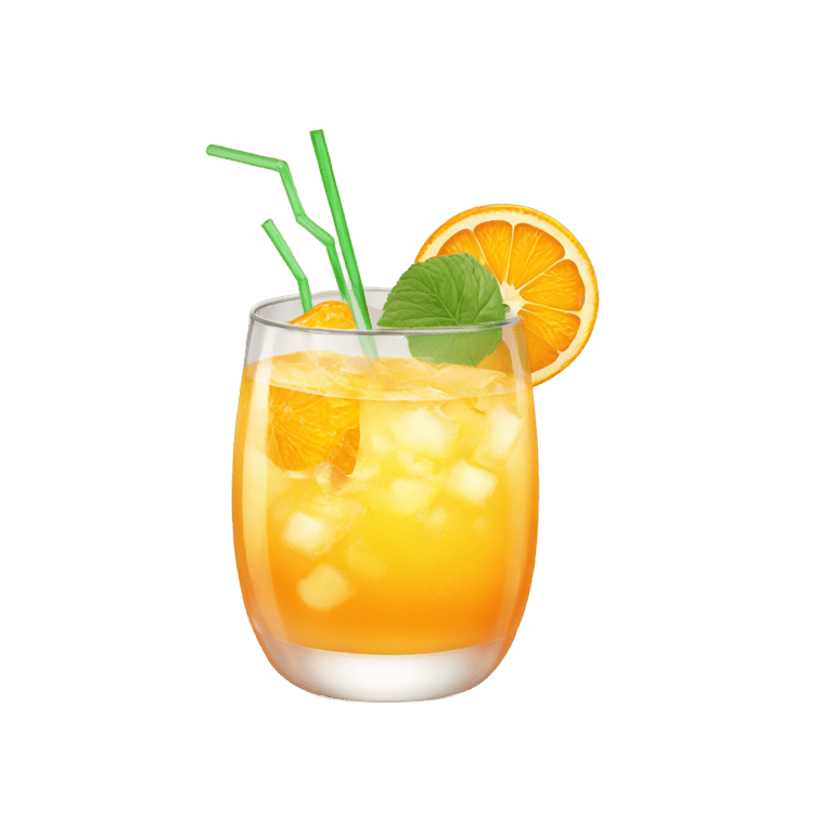 genmoji : Cocktail with orange juice