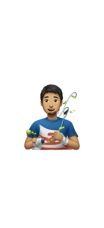 genmoji: Person Playing badminton