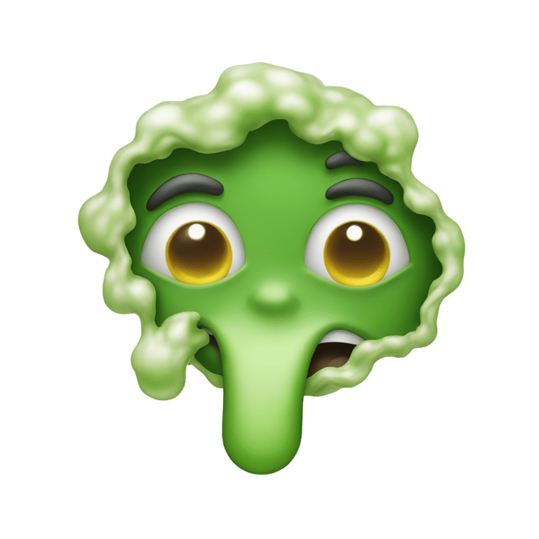 genmoji: Booger Coming Out of Nose