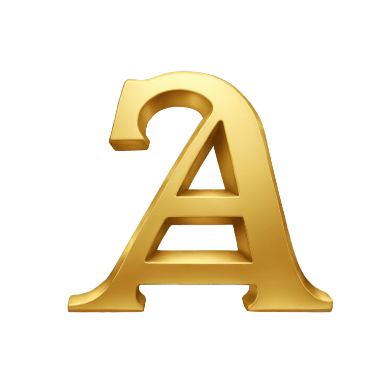 genmoji : 543, golden letter A