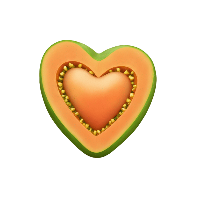 genmoji: a heart with papaya