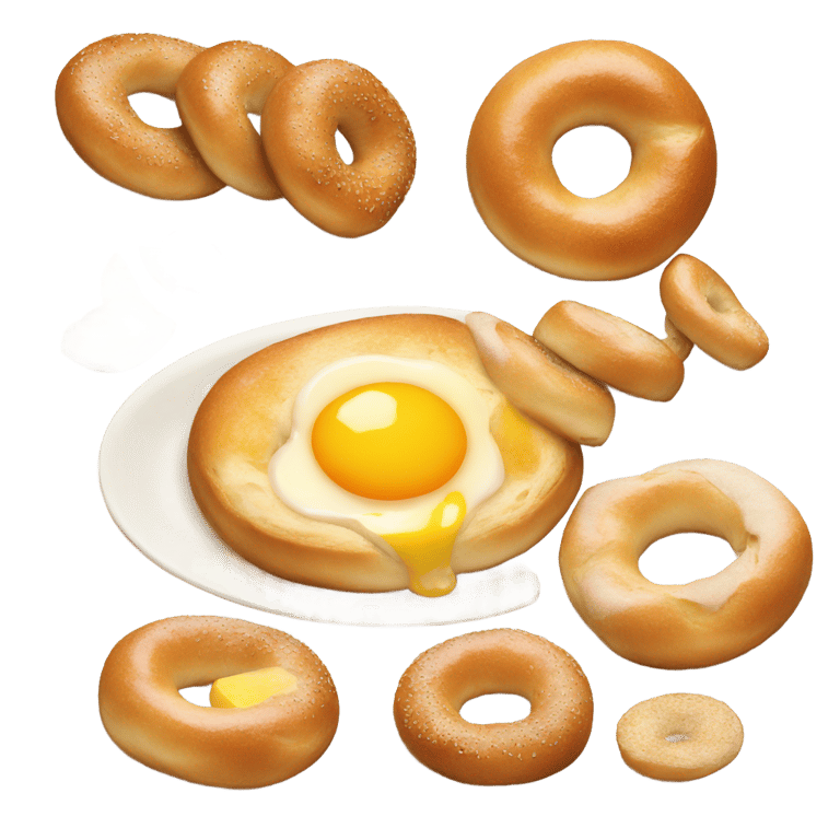 genmoji: Bagel Breakfast Supreme!