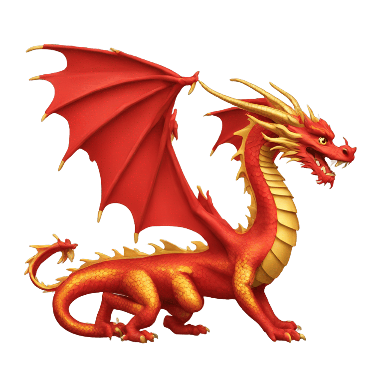 genmoji: A red and gold dragon representing the Chinese zodiac