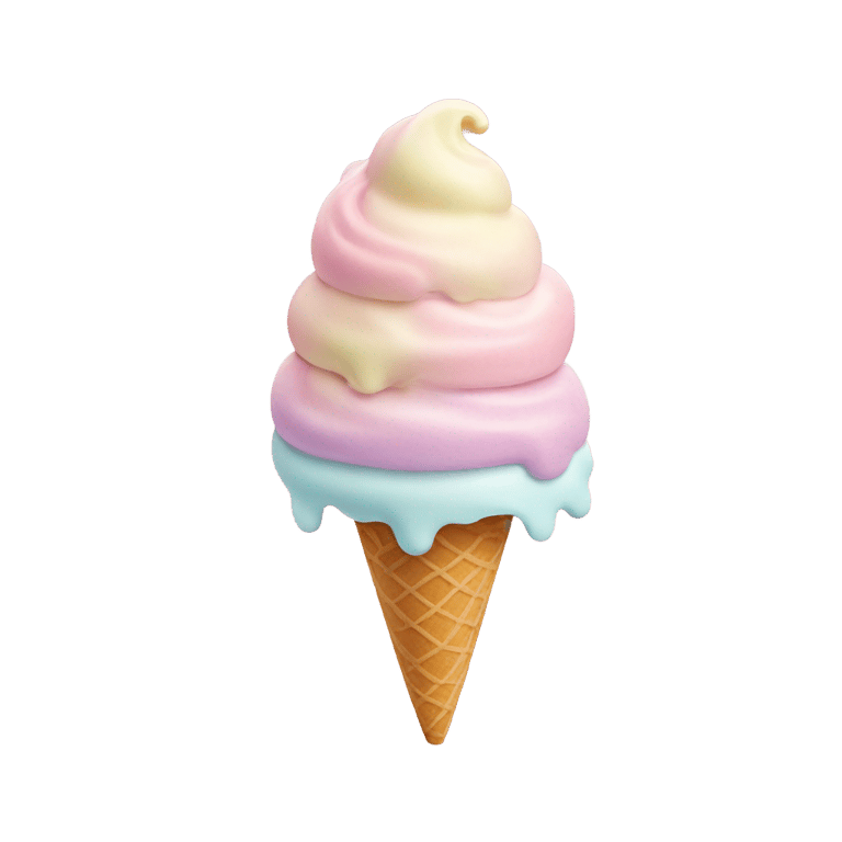 genmoji: Ice cream in pastel colors