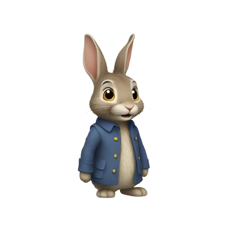 genmoji : méchant lapin Pierre