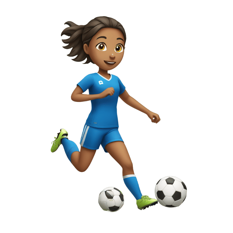 genmoji: Girl playing soccer