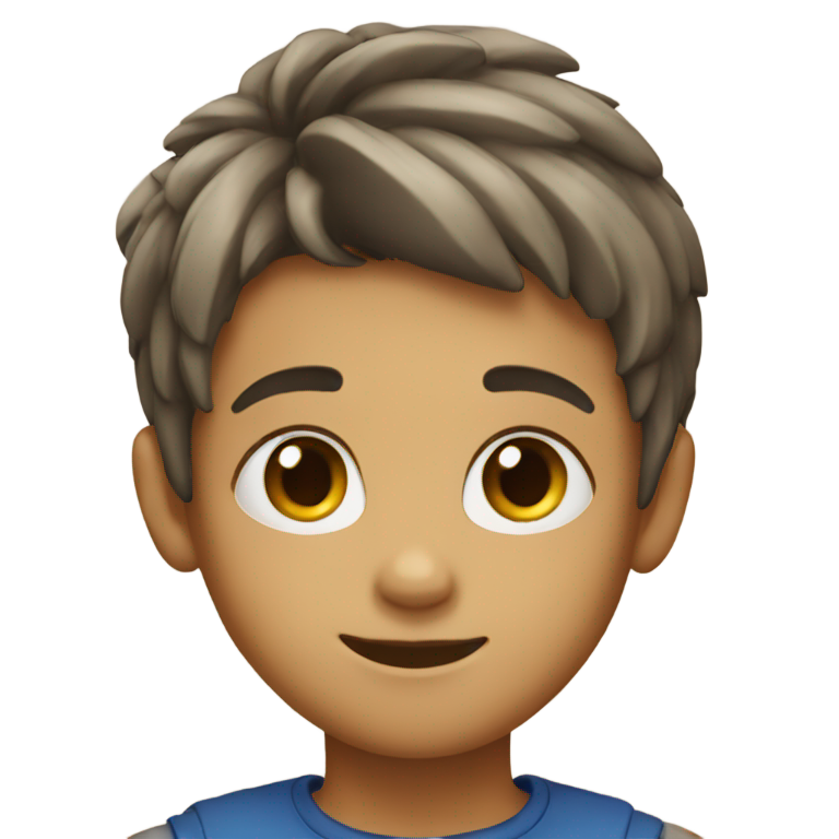 genmoji: an 8 year old boy