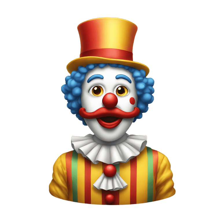 genmoji: shh with clown