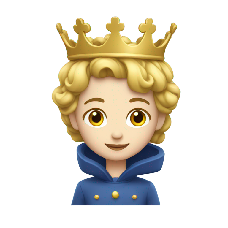 genmoji: Cœur bleu nuit avec couronne au dessus