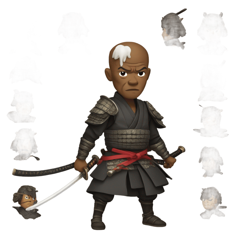 genmoji: samuel l jackson as a samurai