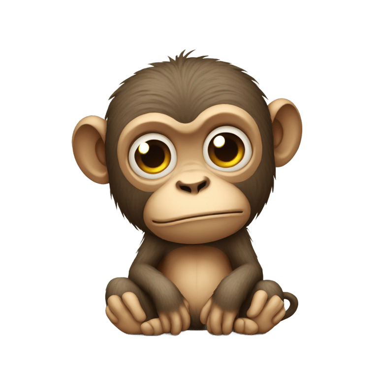 genmoji: Sad monkey