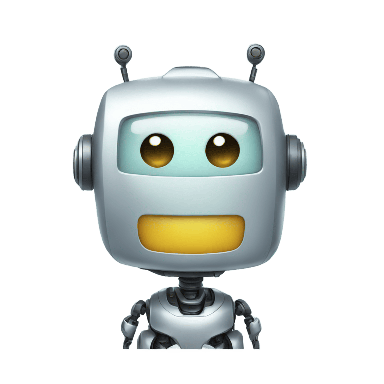 genmoji: cute robot smiling