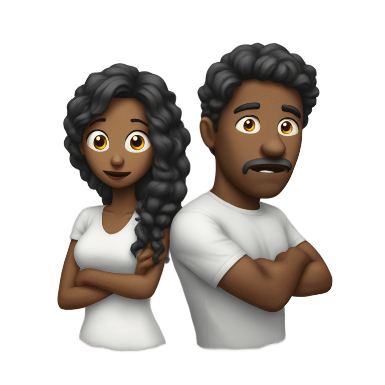 genmoji: ebony woman smelly farts man disgusted