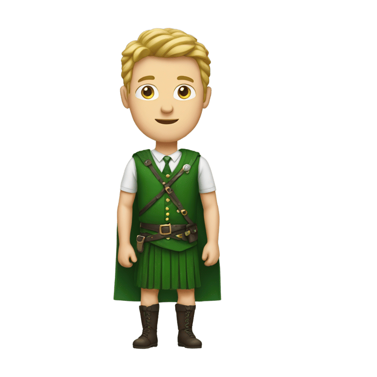 genmoji: white man in green kilt