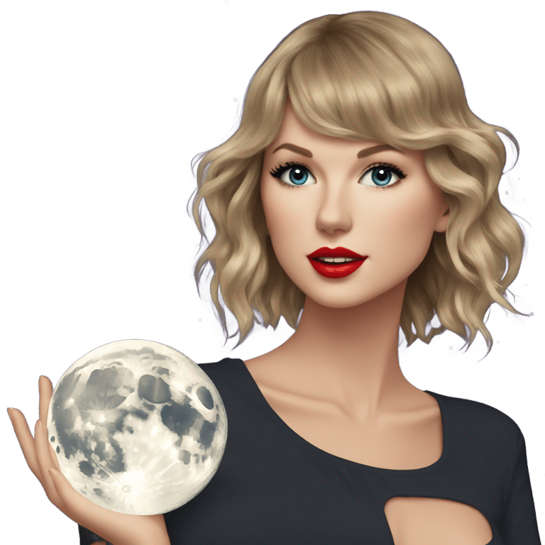 絵文字：50% Moon 50% Taylor Swift