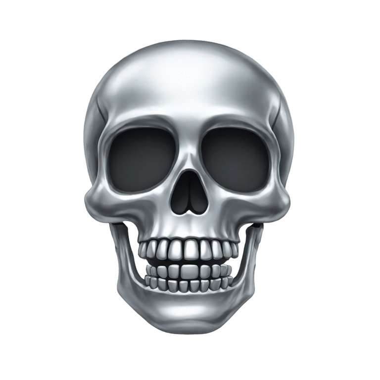 genmoji: Skeleton made out of chrome