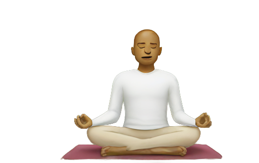 genmoji : man meditates