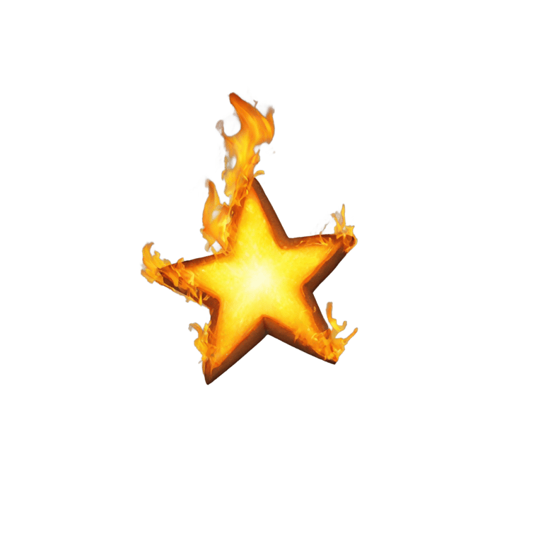 genmoji：A 3D star on fire