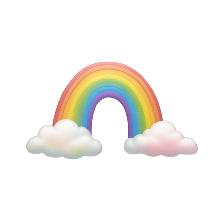 genmoji : The colorful arc of a pastel rainbow, as may appear after rain.