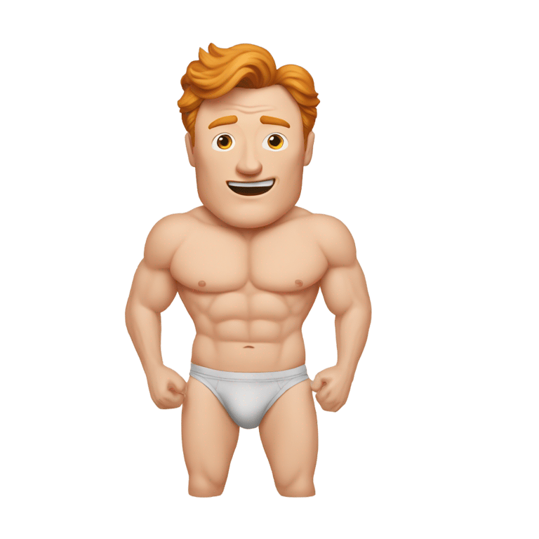 genmoji: conan o’brien in his underwear