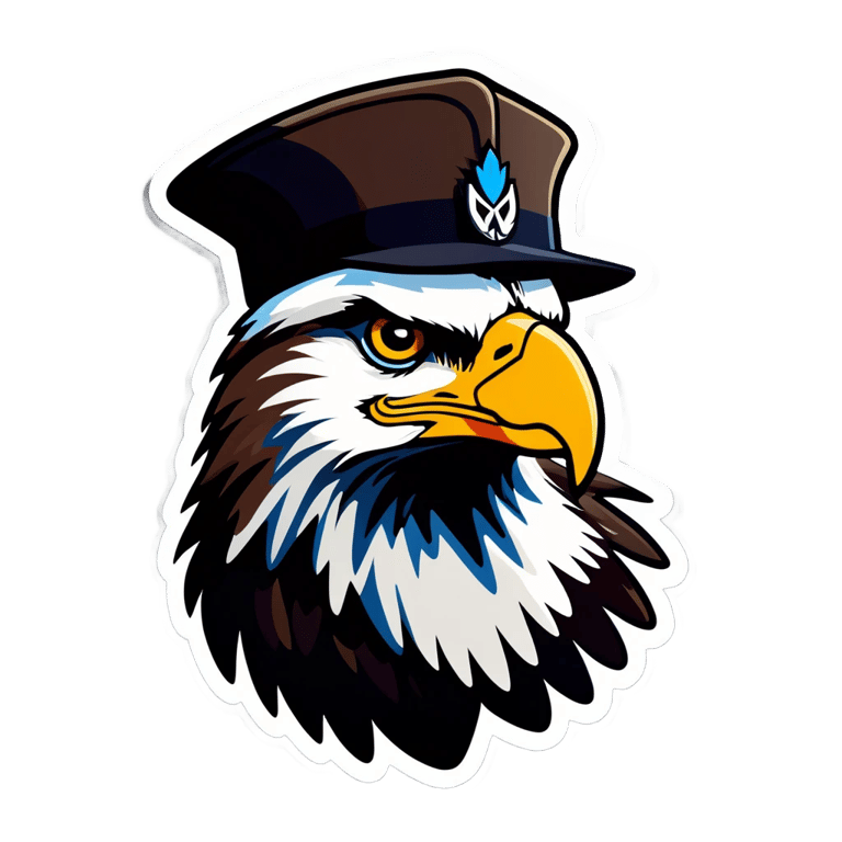 genmoji: Eagle with hat