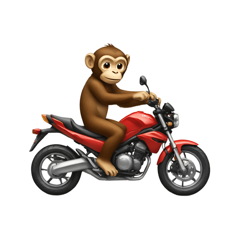 genmoji: Monkey driving honda