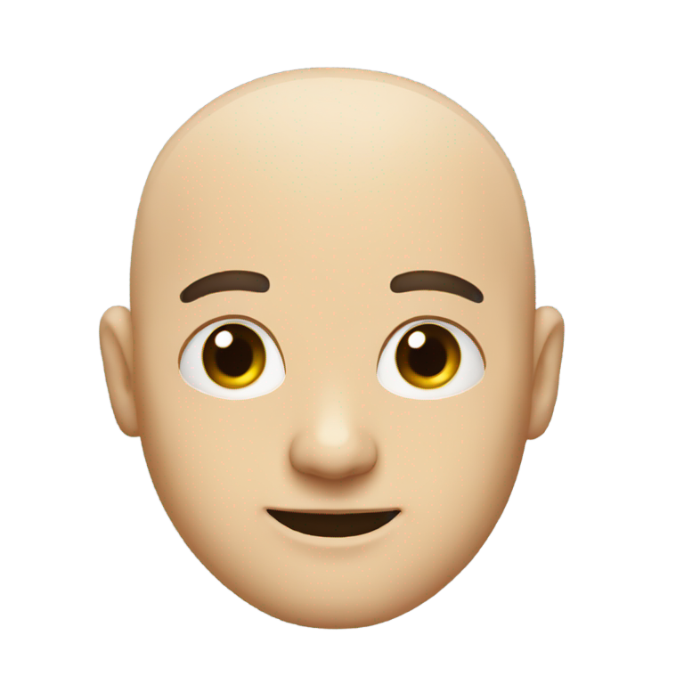 genmoji: bald man with split head