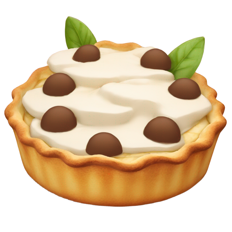 genmoji: une tarte avec un caca dessus
