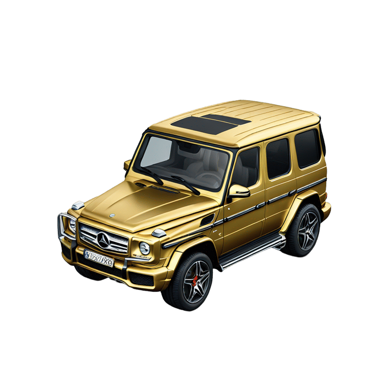 genmoji: Gold, back side, Mercedes classe G AMG