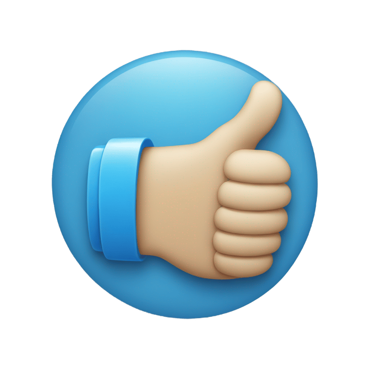 genmoji: thumbs up in blue color