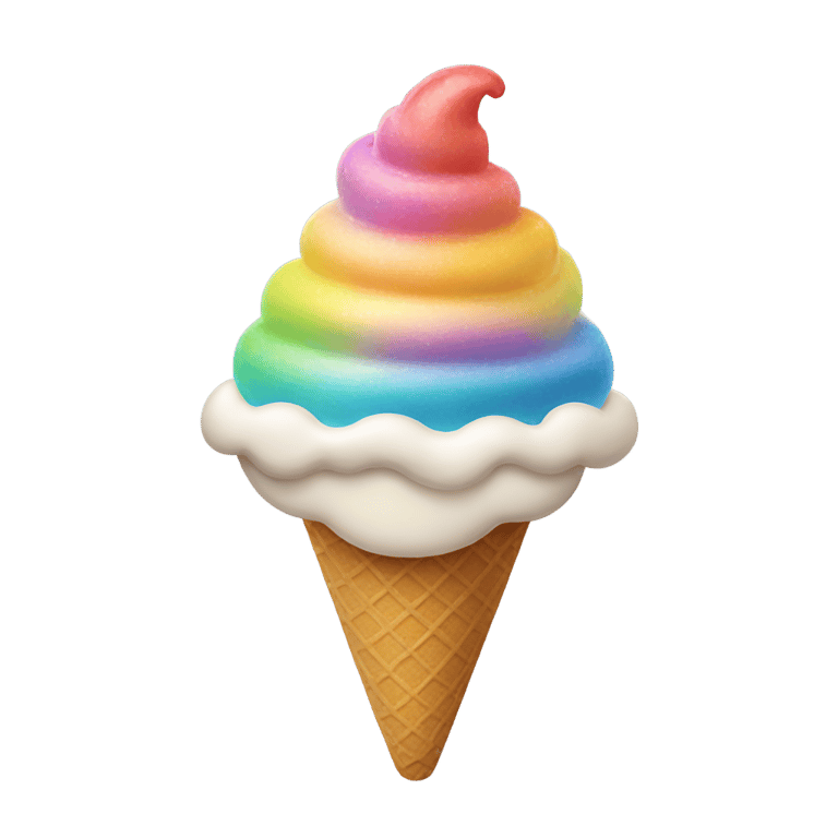 genmoji: Rainbow ice cream