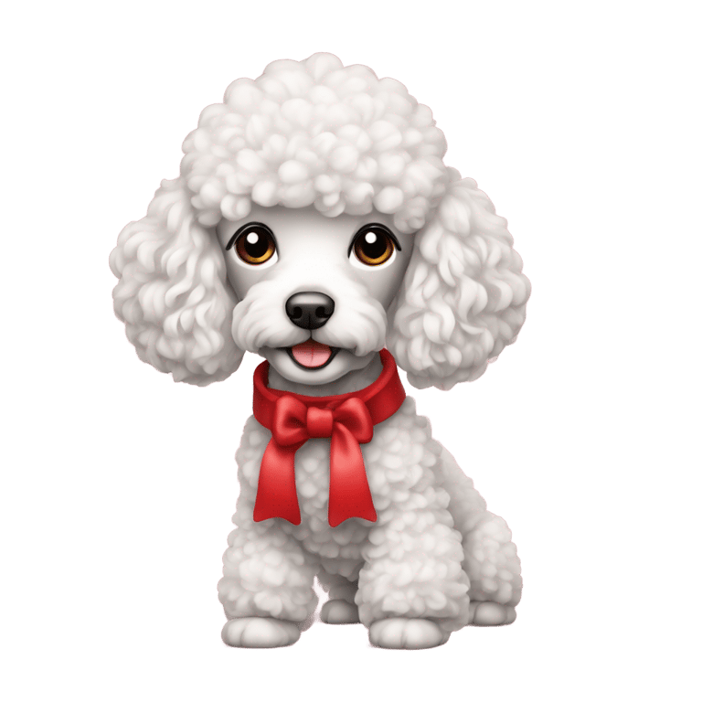 genmoji: poodle with red boots