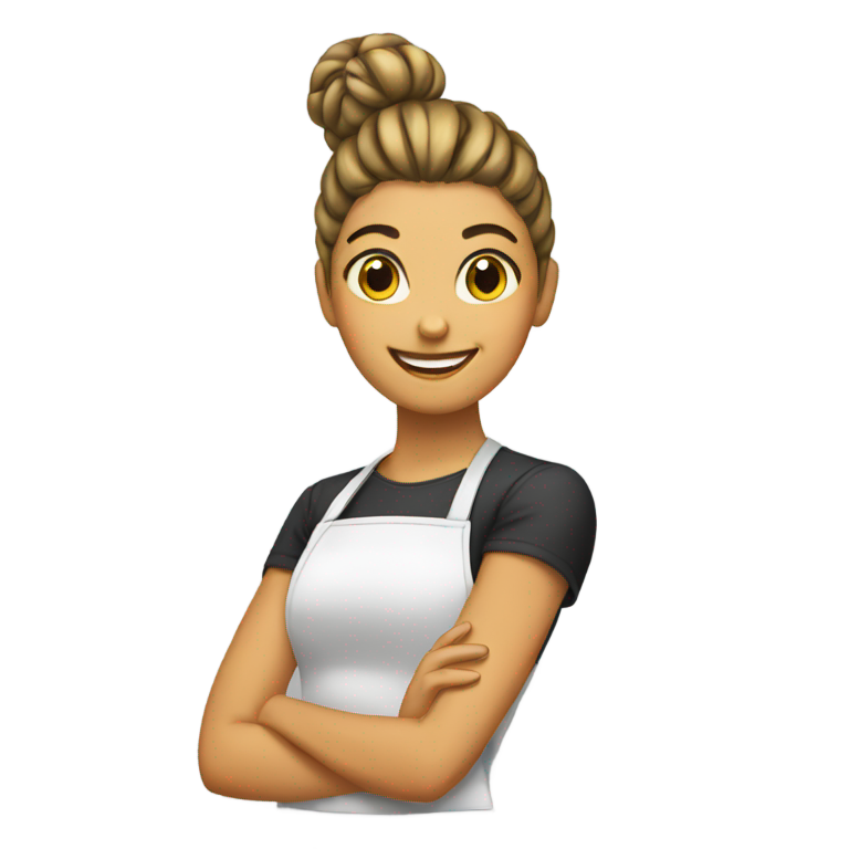 genmoji: Lesbian bun grilling