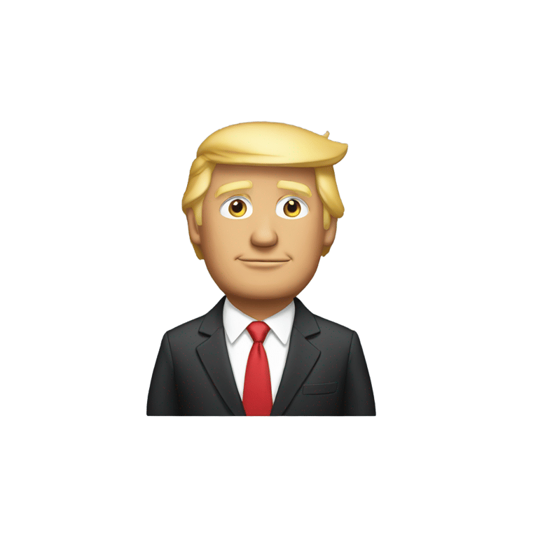 genmoji：donald trump wearing a suit