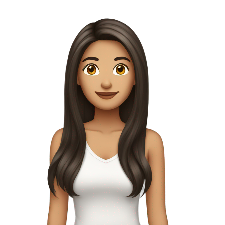 genmoji: Cutting long hair short, long haired latina