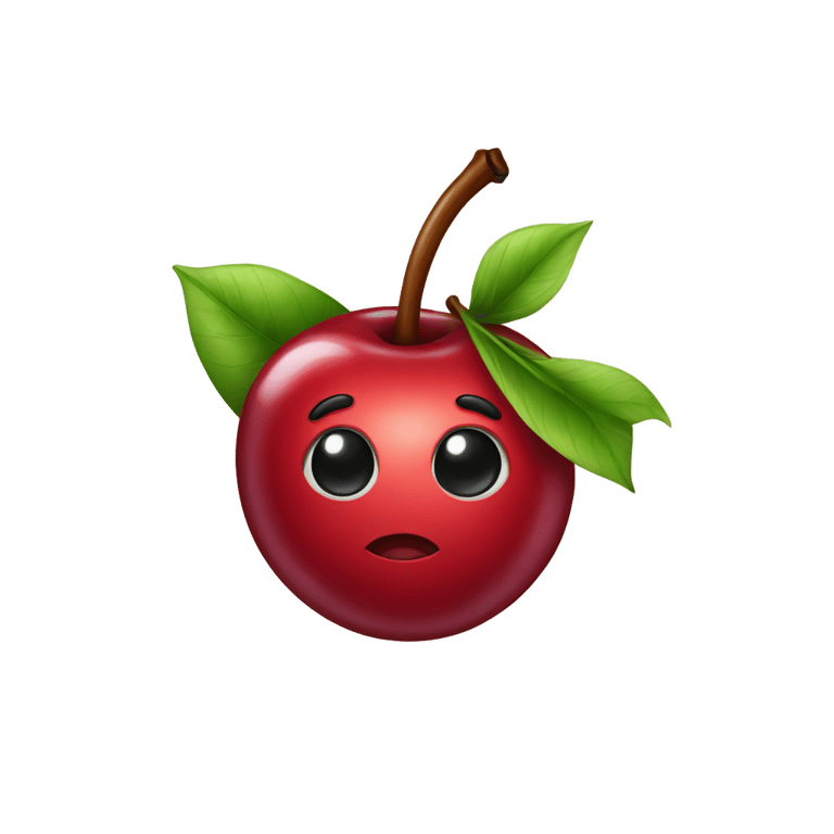 genmoji: Cherry with a bow