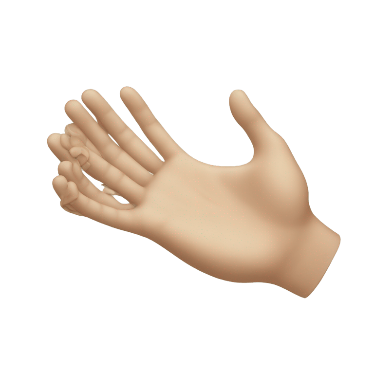 genmoji: One hand ready to keep a Iphone