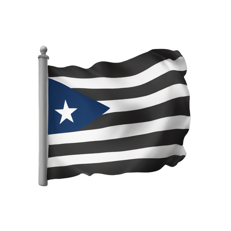 genmoji: Puerto rico flag black and white