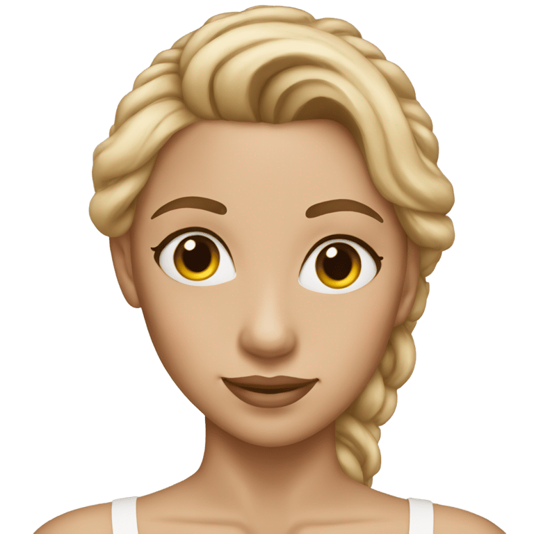 genmoji: A woman with a medium-light skin tone wearing a ballet outfit