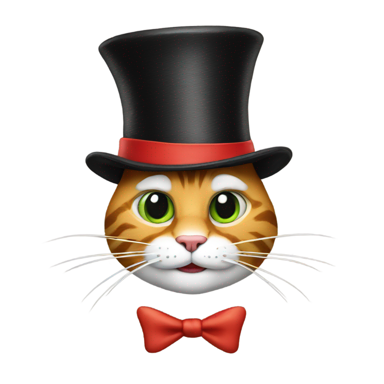 genmoji: the cat in the hat
