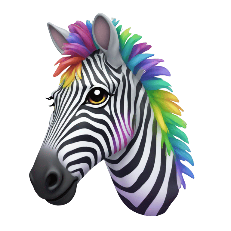 genmoji: Rainbow zebra