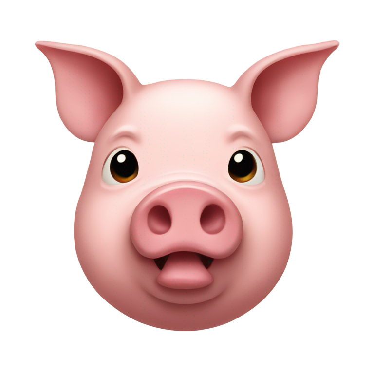 genmoji: Pig with x mark on it