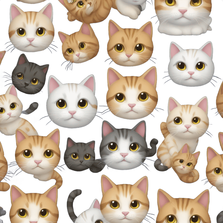 genmoji: 10 Cats