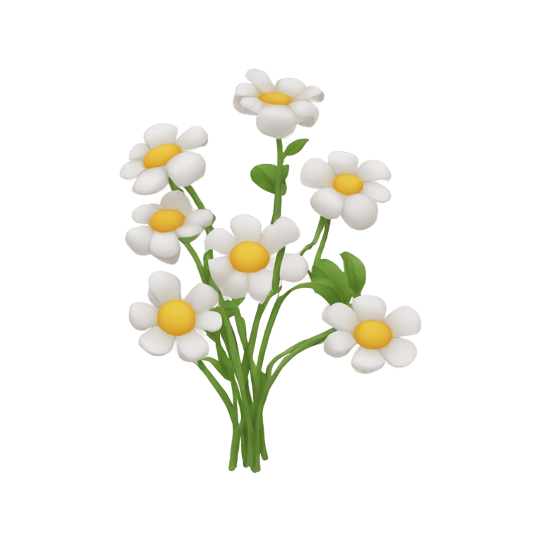 genmoji: 3 flowers simple